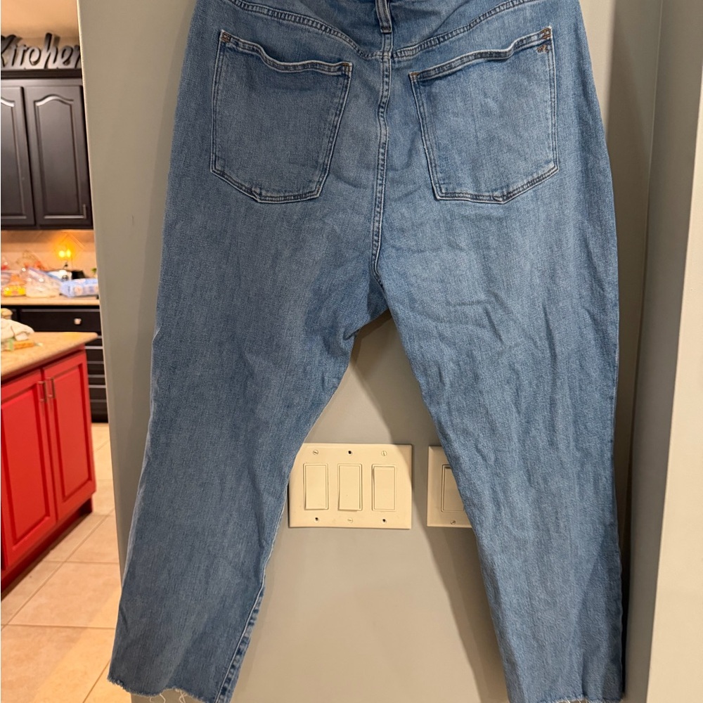 Madewell High Rise Blue Distressed Jeans - Picture 2 of 3